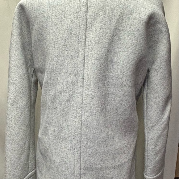 J Crew Italian Stadium Cloth Wool Blend  Coat Size 12 Color Heather Dusk - Picture 8 of 16